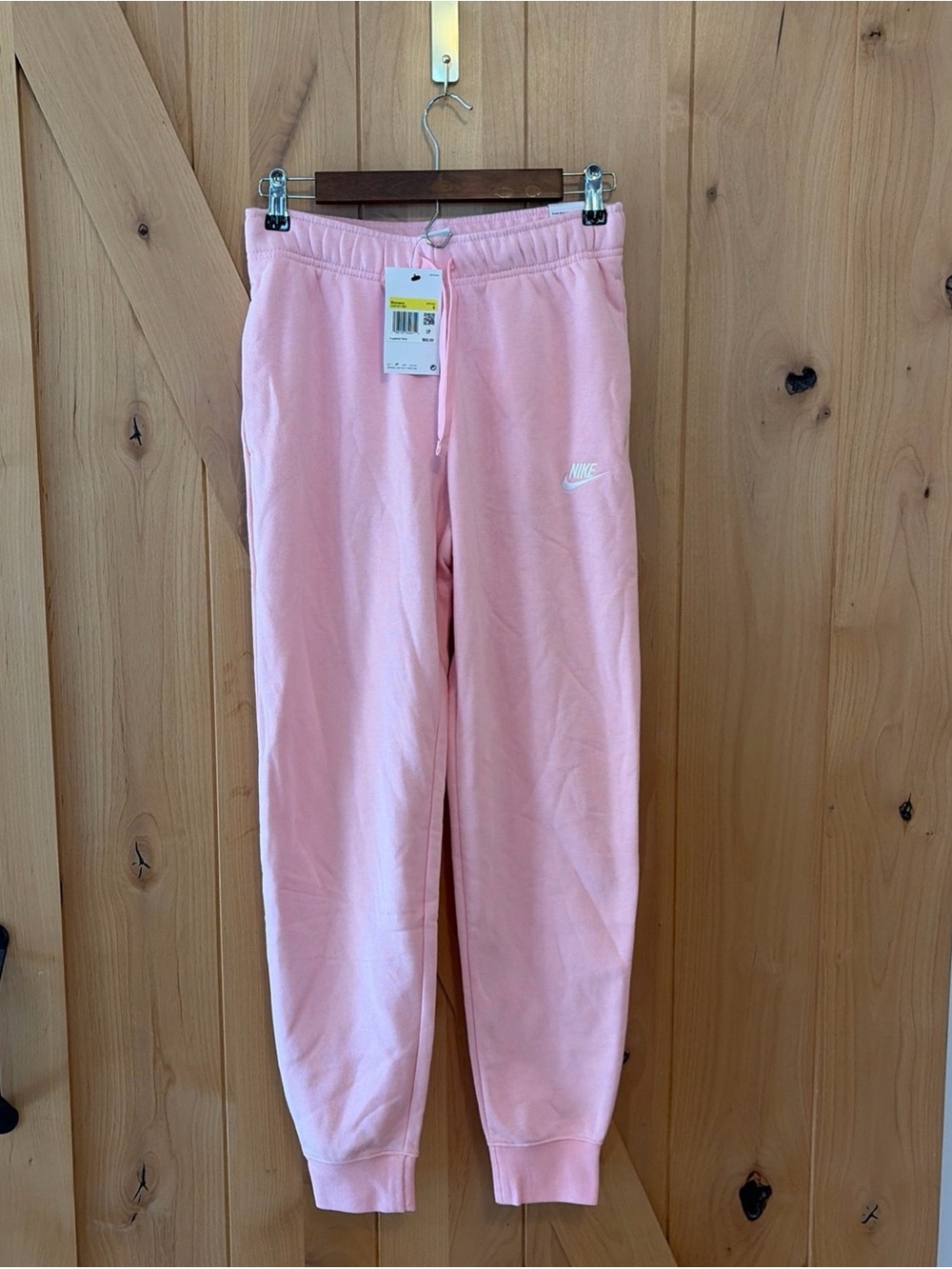 NWT Nike Pants Womens S Bubblegum Pink Elastic Waist Tapered Joggers Pockets